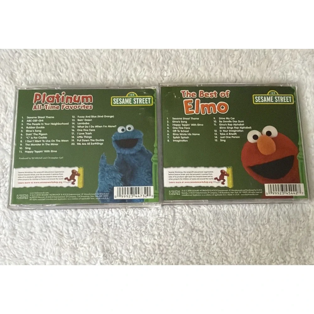 Sesame Street Platinum All-Time Favorites Best Of Elmo CD 2008 Lot Of 2 Big Bird